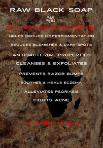 Raw African Black Soap
